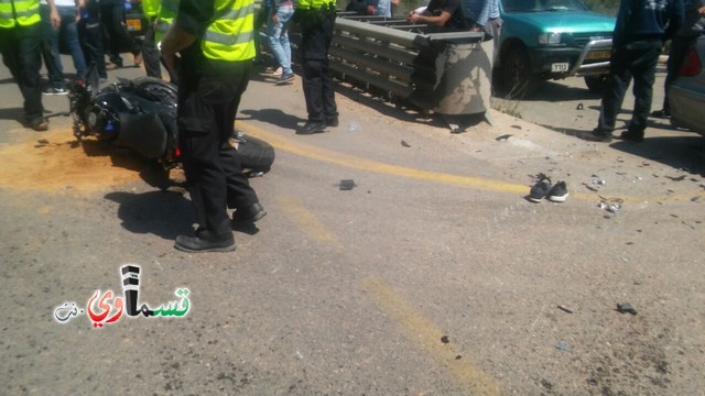 مصرع فارس خطيب من ديرحنا في حادث طرق مروع بين دراجة نارية وسيارة على شارع 804